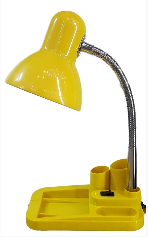 Лампа настольная UT-720 Е27 60W желтый на подставке с пеналом шнур 1,5 м Уютель от компании Уютель - фото 1