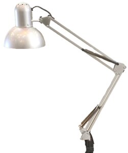 Лампа настольная UT-800B Е27 60W серебро на струбцине шнур 1,5 м