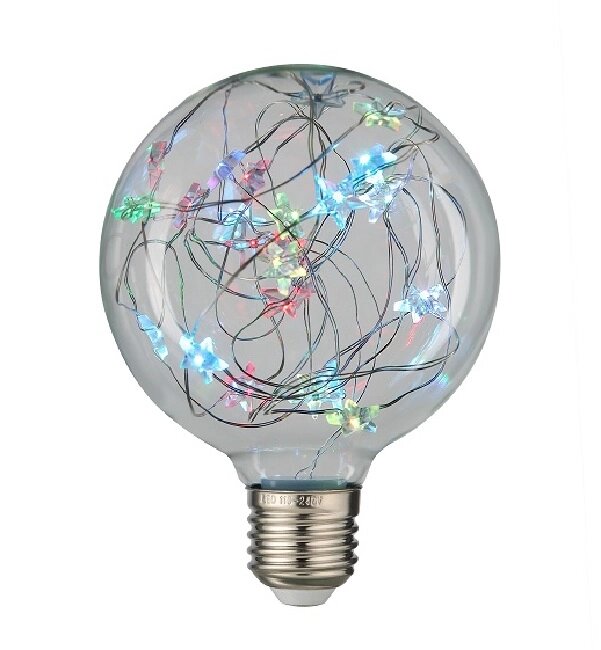 Лампа-шар GLDEN-G95SW-STAR-1-230-E27-RGB новогодний светодиодный 661008 от компании ИП Набока В.М. - фото 1