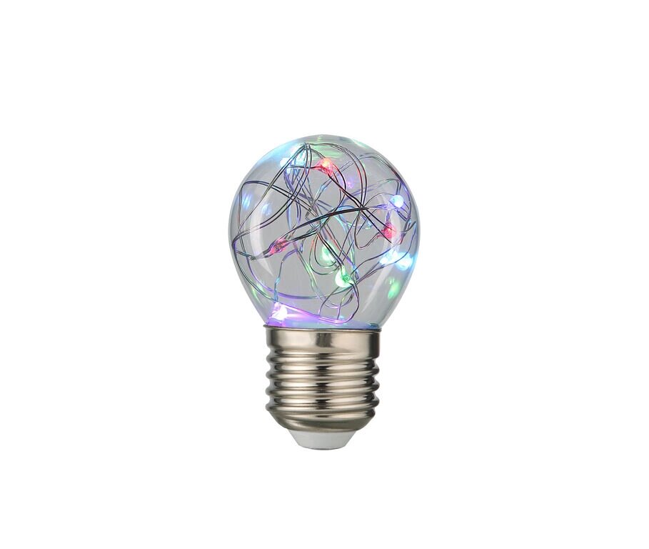 Лампа-шарик GLDEN-G45SW-1-230-E27-RGB новогодний светодиодный 661007 от компании ИП Набока В.М. - фото 1