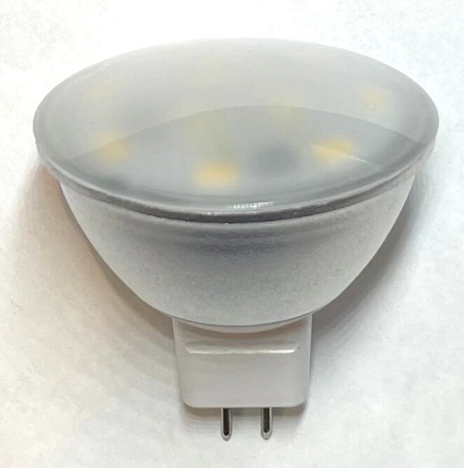 Лампа светодиодная 220В 6Вт 550Лм GU5,3 MR16 3300К алюминий JCDR выпуклая от компании ИП Набока В.М. - фото 1