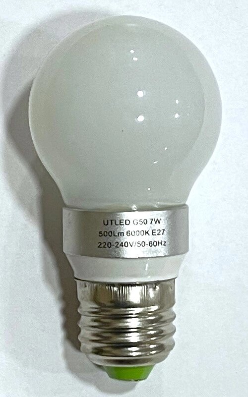 Лампа светодиодная G50 7Вт 500Лм E27 360° опаловое стекло  6000К от компании ИП Набока В.М. - фото 1