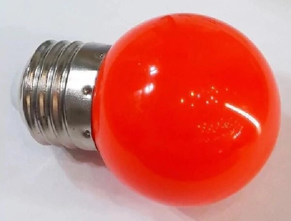Лампа светодиодная красная P45 3Вт E27 Red  D0325 от компании ИП Набока В.М. - фото 1