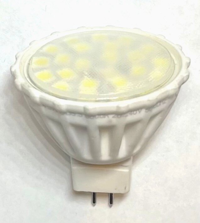 Лампа светодиодная MR16 220В 4,5Вт 340Лм GU5.3 6000К керамика 50х50мм JCDR от компании ИП Набока В.М. - фото 1