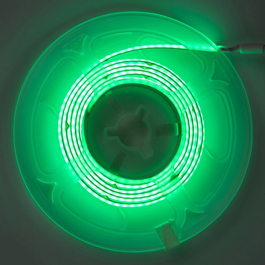 Лента 24в 8Вт зеленая GLS-COB-320-8-24-IP20-G светодиодная 8мм 502411 от компании ИП Набока В.М. - фото 1