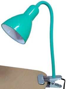 Лампа настольная UT-708 Design Е27 60W зеленая на прищепке шнур с выкл. 1,5 м Уютель