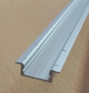 Профиль 7х16х12,3х22мм для светодиодной ленты врезной 2м алюминиевый анодированный ЛП