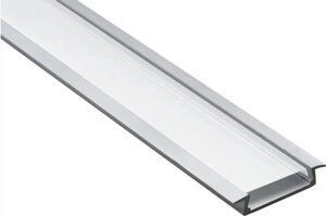 Профиль 31х6мм для светодиодной ленты встраиваемый широкий с заглушками серебро 2м CAB252 Feron 10293 в Ростовской области от компании Уютель