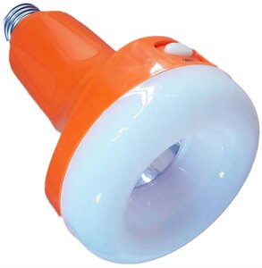 Лампа-фонарь 15W Е27 аварийная аккумуляторная светодиодная UFR-002 orange возможность зарядки от USB