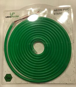 Неон зеленый 8х16мм 12в 9Вт 5м пвх стандарт