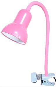 Лампа UT-702 Design розовая настольная Е27 60W на прищепке шнур с выкл. 1,5 м
