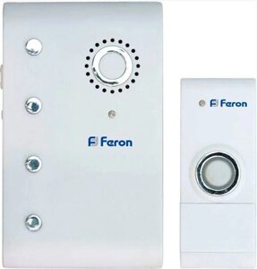 Звонок дверной кнопка IP44 35 мелодий 2x1,5V АА 315МНz E-367 DB607 Feron 23674