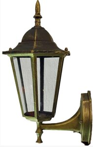Светильник 6101 Бремен садово-парковый настенный черное золото Е27 60w силумин