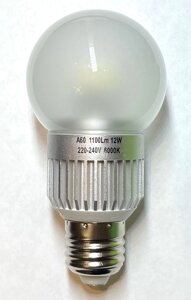 Лампа A60 12Вт 220в 1100Лм E27 6000К 360° стекло 120х60мм светодиодная в Ростовской области от компании ИП Набока В.М.