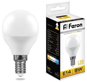 Лампа светодиодная Feron LB-550 Шарик E14 9W 2700K G45 800Lm 25801 в Ростовской области от компании Уютель
