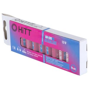 Батарейка AA щелочная пальчик HiTT-BAT-LR6-10S 10pcs/ shr+box 800558 в Ростовской области от компании ИП Набока В.М.