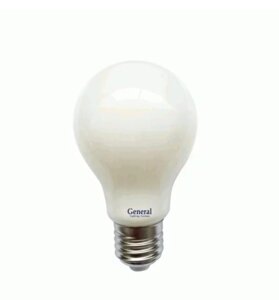Лампа 8Вт Е27 6500К 750Лм филамент матовая светодиодная GLDEN-A60S-M-8-230-E27-6500 649934