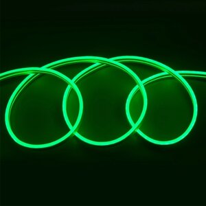 Неон зеленый 6х12мм 12в 9,6Вт 5м GLS-2835-120-9.6-12-NL-IP67-G 512411