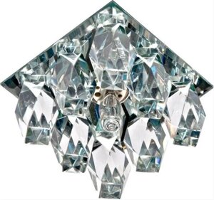 Светильник потолочный JD119 JCD9 35W G9 прозрачный капельные кристаллы Feron 18835 в Ростовской области от компании Уютель