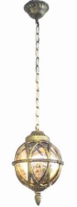 Светильник 9583s Верона садово-парковый подвесной черное золото Ф160мм Е27 60Вт силумин