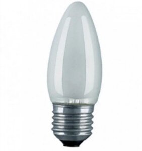 Лампа накаливания Е27 40W GE свеча матовая 74398