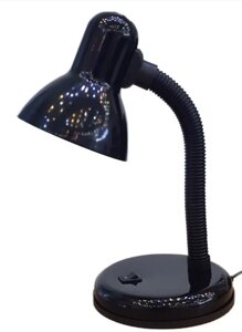 Лампа настольная UT-203В Е27 60W черная на подставке шнур 0,9м Уютель