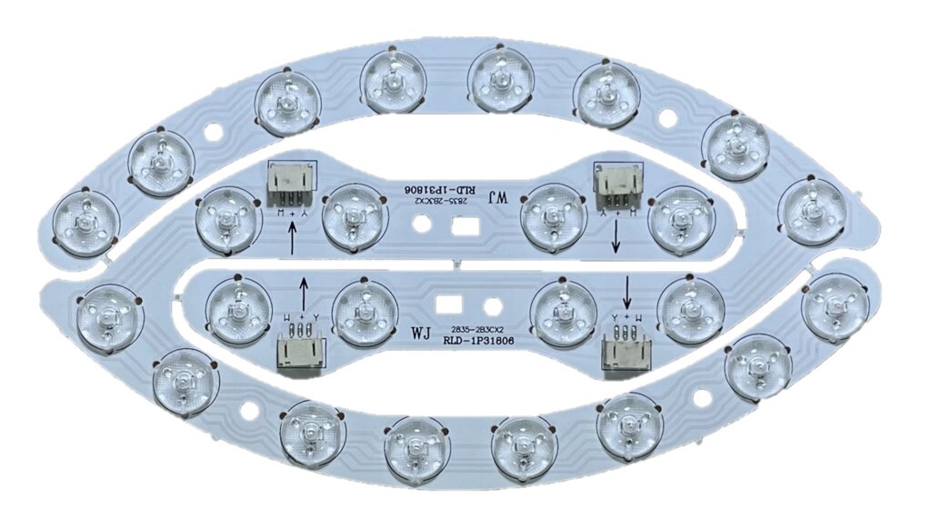 Плата для люстр 9W+9W 2835 2B3CX2 светодиодная 3-цветная 3К-6К WJ RLD-1P31806 от компании ИП Набока В.М. - фото 1