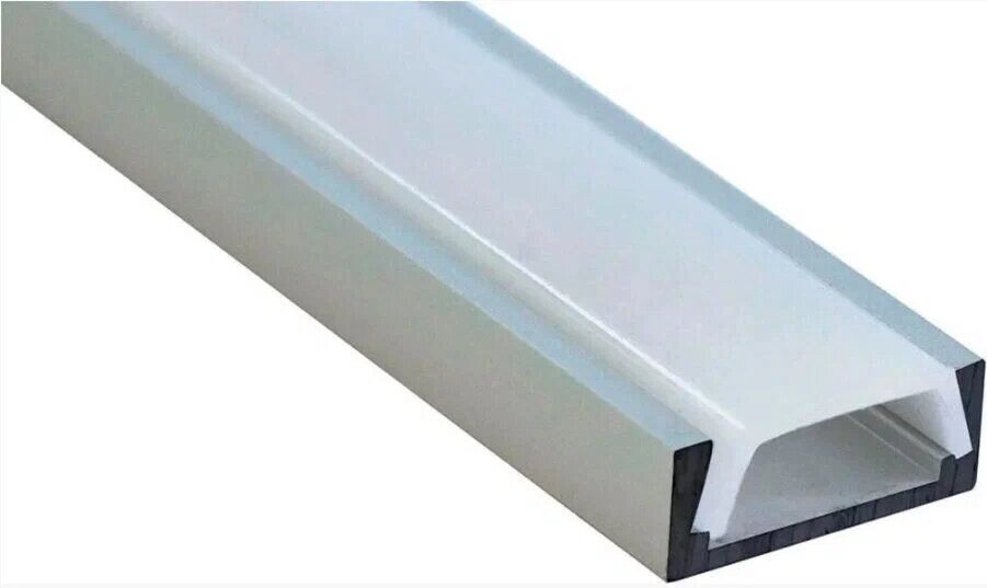 Профиль 15х6мм для светодиодной ленты накладной низкий с заглушками серебро 2м CAB262 Feron 10267 от компании ИП Набока В.М. - фото 1