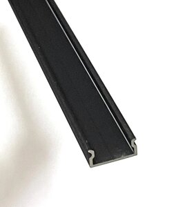 Профиль 16х12х12мм черный накладной 2м алюминиевый анодированный для светодиодной ленты