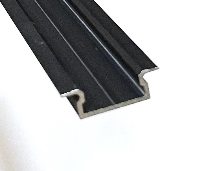 Профиль 7х16х12,3х22мм черный для светодиодной ленты врезной 2м алюминиевый анодированный ЛП от компании ИП Набока В.М. - фото 1