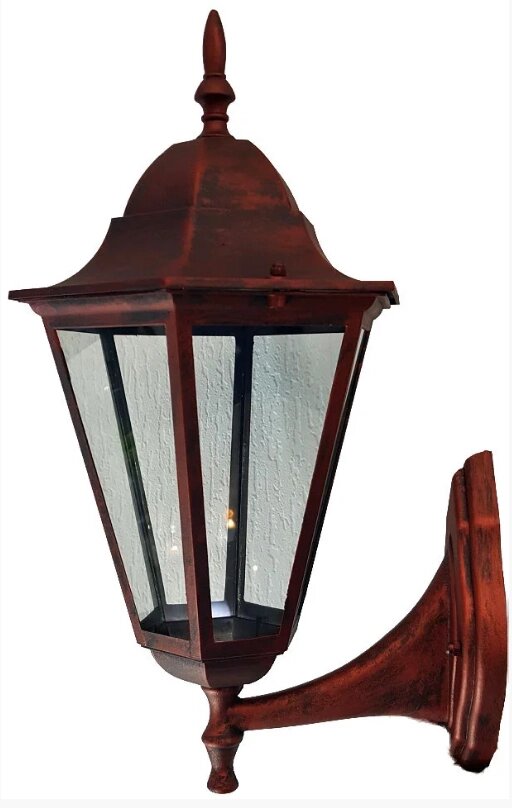Светильник 6201 Бремен садово-парковый настенный вверх красная медь 100w от компании ИП Набока В.М. - фото 1