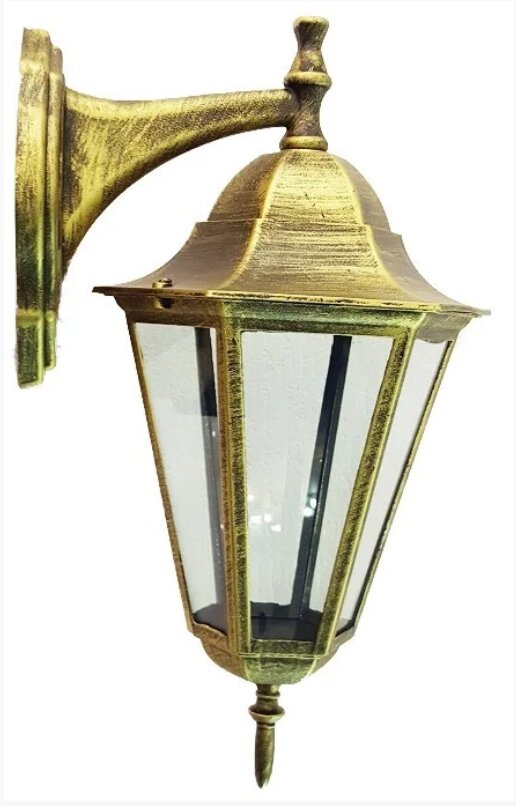 Светильник 6202 Бремен садово-парковый настенный вниз черное золото 2 шт. в уп. от компании ИП Набока В.М. - фото 1