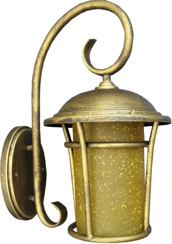 Светильник 9352 Неаполь садово-парковый Next Day Black Gold настенный черное золото от компании Уютель - фото 1
