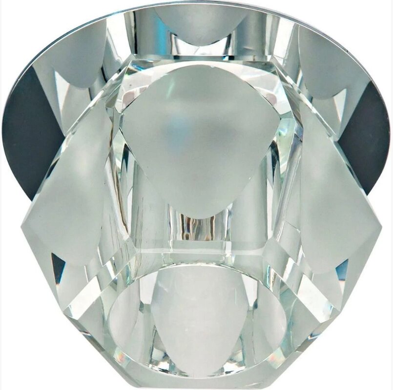 Светильник потолочный JD109 JCD9 35W G9 прозрачный хром с лампой Feron 28150 от компании ИП Набока В.М. - фото 1