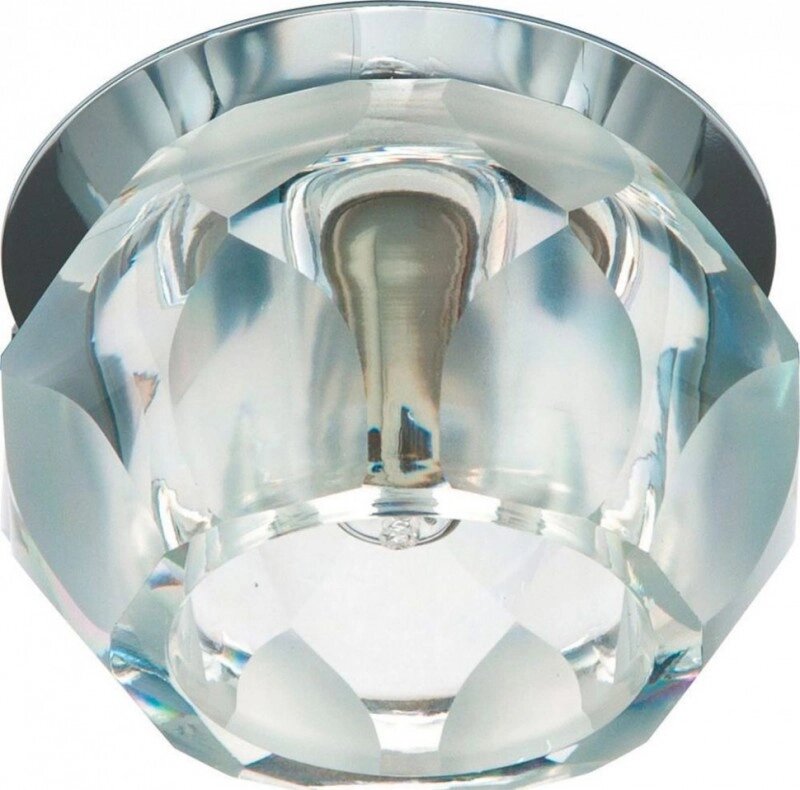 Светильник потолочный JD161 JCD9 35W G9 прозрачно матовый, хром 80x78mm маленький Feron 18908 от компании Уютель - фото 1