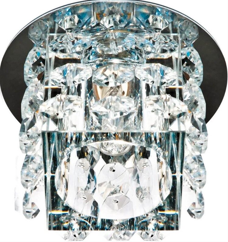 Светильник потолочный JD58 JCD9 35W G9 с прозрачным стеклом хром Feron 18831 от компании ИП Набока В.М. - фото 1