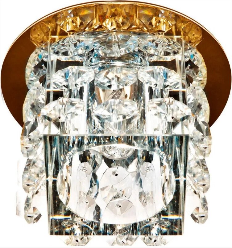 Светильник потолочный JD58 JCD9 35W с прозрачным стеклом золото Feron 18832 от компании ИП Набока В.М. - фото 1