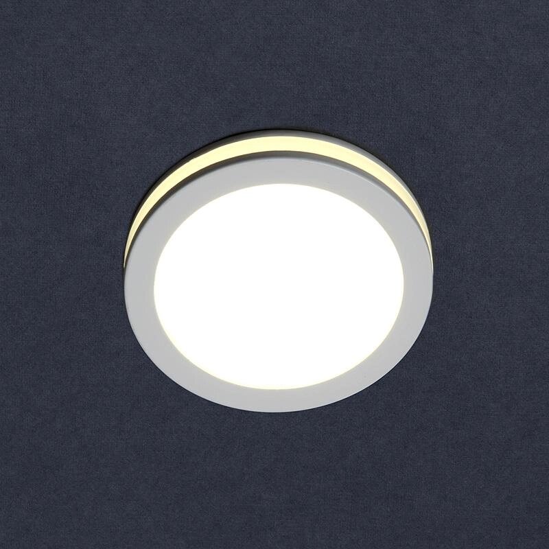 Светильник светодиодный встраиваемый круг белый GLP-DECO-R2-7BT-IP40-4-W 412373 от компании ИП Набока В.М. - фото 1