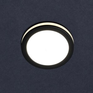 Светильник светодиодный встраиваемый круг черный GLP-DECO-R2-7BT-IP40-4-BL 412374