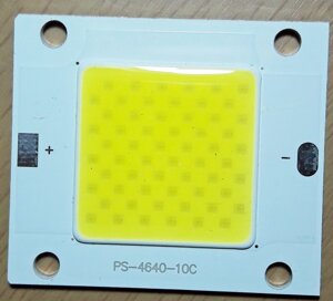 Светодиод 75ВТ для прожектора ZZ 1 46X40 пластокерам-алюминий 1,5 mm 6000К 7000Lm