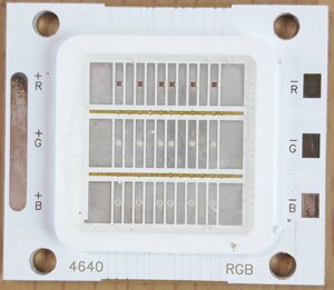 Светодиод RGB 20Вт для прожектора COB 40х45мм