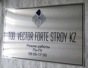 Металлические таблички на двери в Москве от компании Сувенир-принт