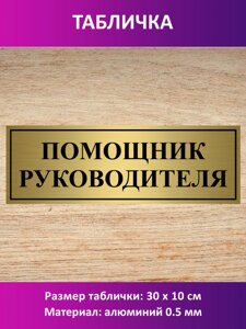 Табличка "Помощник руководителя" в Москве от компании Сувенир-принт