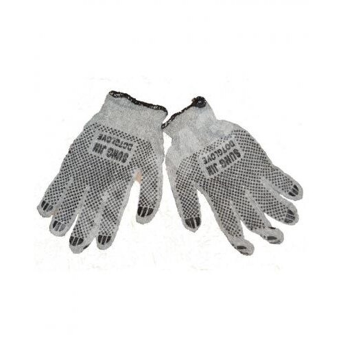 Перчатки двухсторонние с точечным напылением серого цвета от компании ООО Гарнизон - фото 1