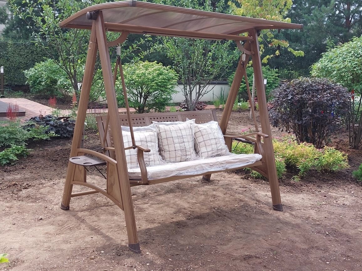 Металлические садовые качели Magnate из алюминия под дерево