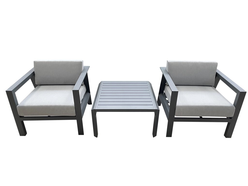 Комплект мебели из алюминия Graphite II от компании Металлическая мебель из литого алюминия, элитные садовые качели - фото 1
