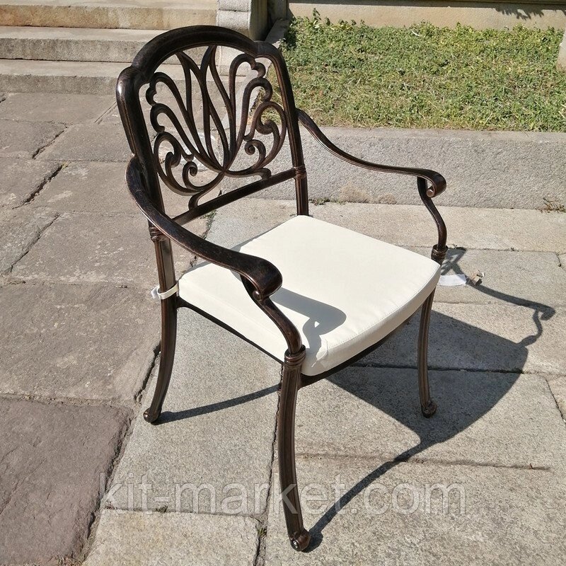 Кресло из алюминия для сада от компании Металлическая мебель из литого алюминия, элитные садовые качели - фото 1