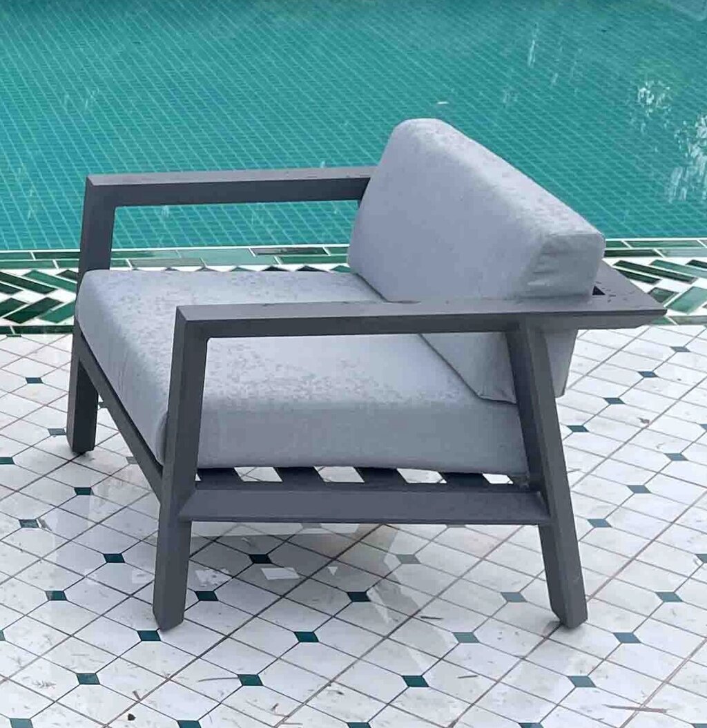 Кресло из алюминия Graphite от компании Металлическая мебель из литого алюминия, элитные садовые качели - фото 1