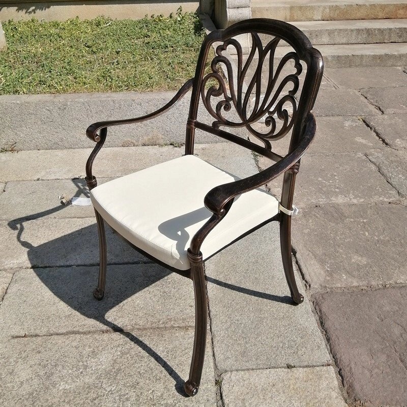 Кресло из литого алюминия Louis от компании Металлическая мебель из литого алюминия, элитные садовые качели - фото 1
