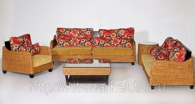 Мебель плетеная гиацинт от компании Металлическая мебель из литого алюминия, элитные садовые качели - фото 1